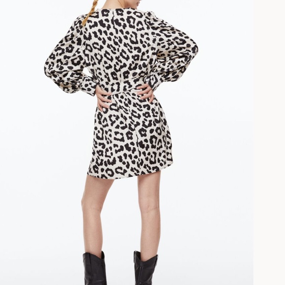 H&M Animal Print Balloon Sleeved Satin‎ Dress - Picture 13 of 16